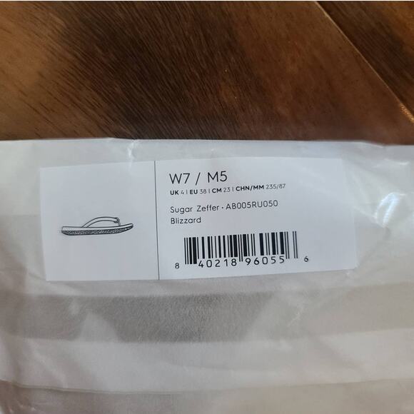 NWT allbirds Unisex Sugar Zeffer 2 - white / blizzard - Women 7 / Men 5 - Picture 5 of 5